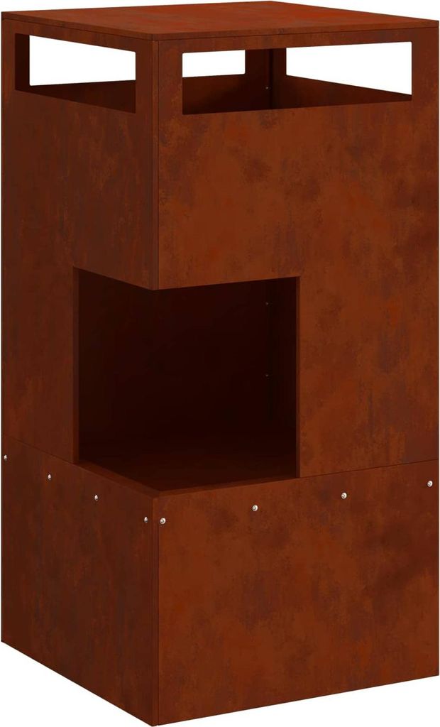 Feuerstelle Braun 50 x 50 x 100 cm Stahl