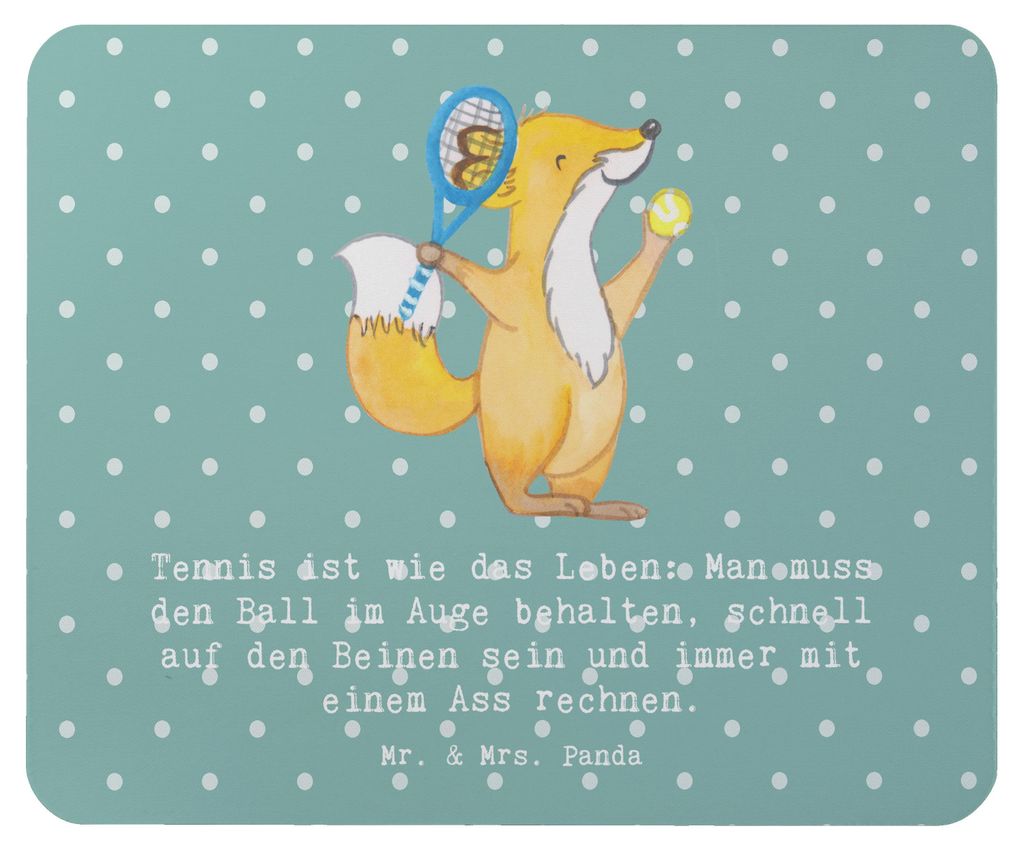 Mr. & Mrs. Panda Mauspad Tennis Lebensweisheit - Meeresbrise - Geschenk, pc mausunterlage, Sportler, Mouse Pad, Tennisfan, Mousepad, Teamsport, Bal...