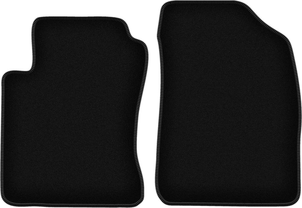 Wielganizator Velours-Autoteppiche vorne – passend für Daihatsu Terios II (SUV, Bj. 2006-) – schwarz, passgenau, mit Befestigungen set 2 Stk.