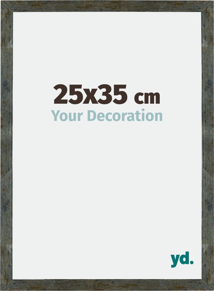 Puzzlerahmen 25x35 cm - Blau Gold Meliert - MDF - Mura