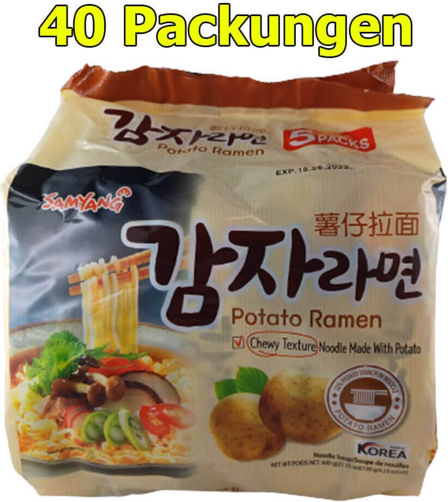 Samyang Potato Ramen Instant Nudeln 40er Pack (40 x 120g) Produktbild 