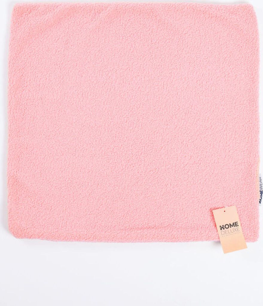 HOME DELUXE Bouclé Kissenbezug PELO mit Kissenfüllung - Rosa I Boucléstoff, Kissenhülle, Reißverschluss, Pflegeleicht, Maschinenwäsche, Hochw...