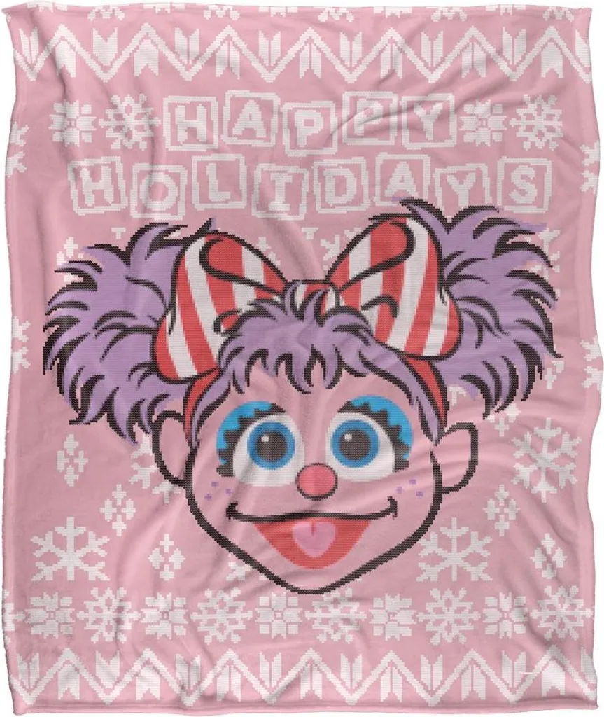Pull-over de Noël Couverture Sesame Street TV24282 Soyeux Rose Violet