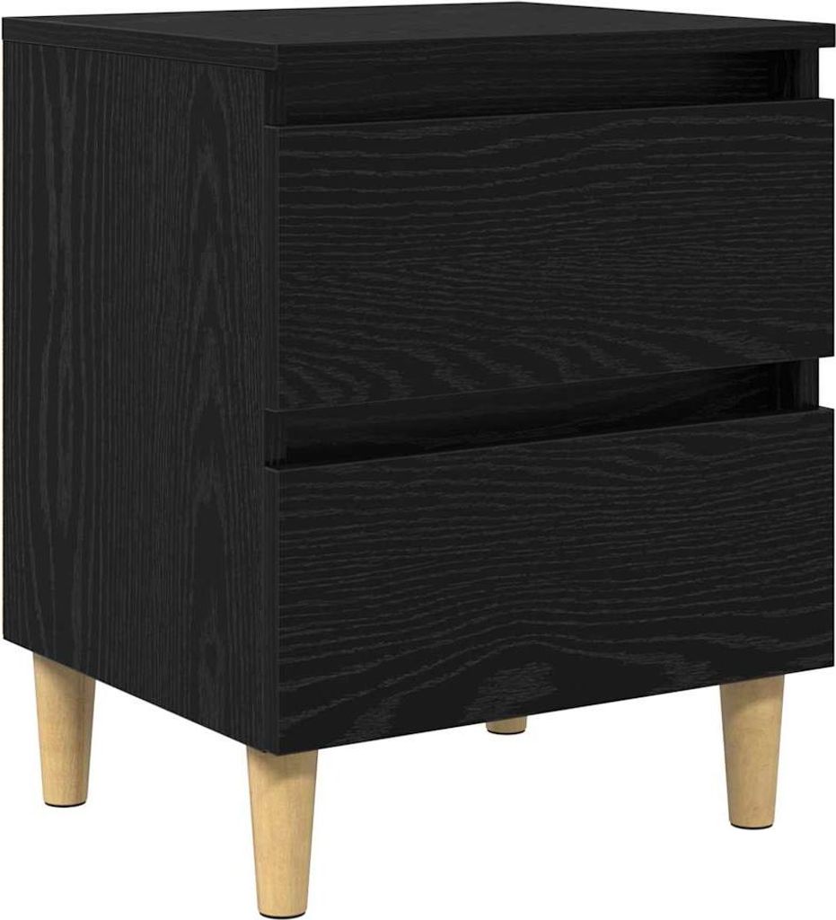Bettschrank Schwarz Eichen-Optik 40 x 35 x 50 cm Holzwerkstoff