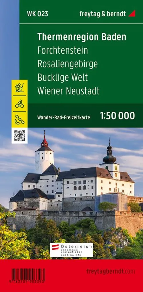 Carte de randonnée Thermes de Baden et Bucklige Welt - Échelle 1:50 000