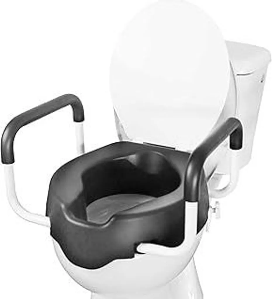 Rialzo WC con Braccioli KMINA 10cm Soft | Sicurezza Disabili Bianca