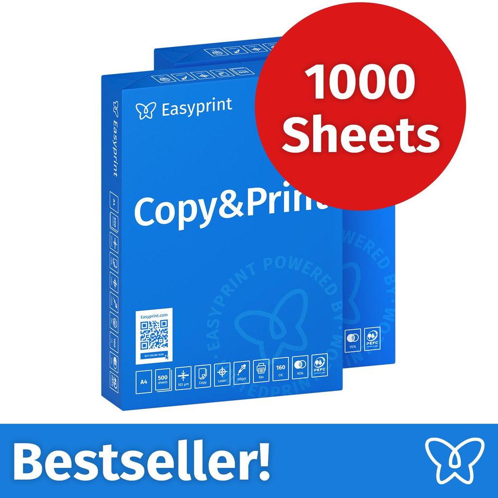 NIEUW: Easyprint Printerpapier Kopieerpapier 1000 vel 2 x Productafbeelding 