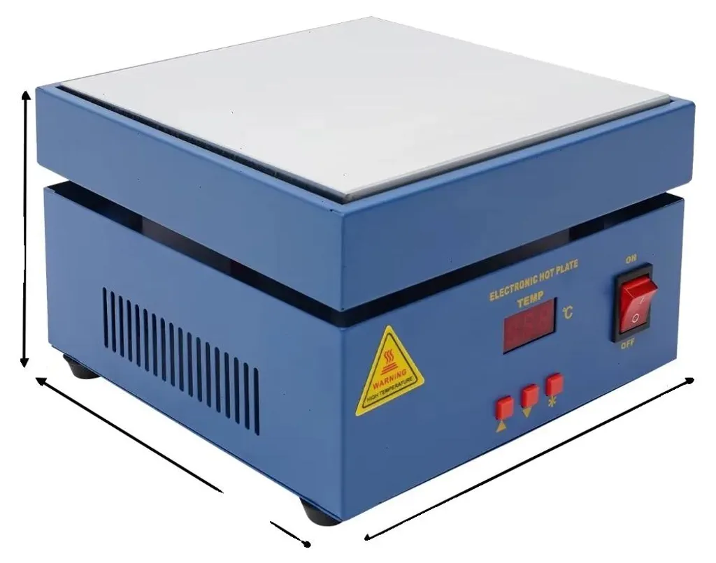 Station de préchauffage anti-choc thermique numérique bleue 350°C