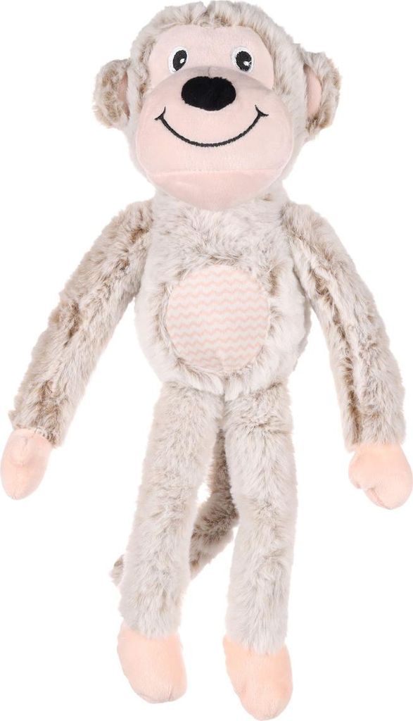 Flamingo Hundespielzeug Munka Affe beige