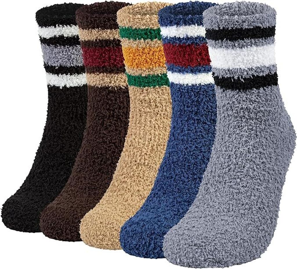 5 Paar Kuschelsocken Herren Bettsocken Kuschel Flauschig Produktbild 