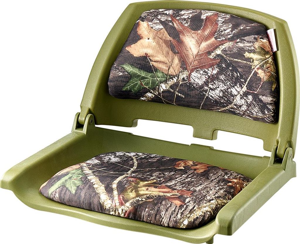 VEVOR Bootssitz Bootsstuhl mit niedriger Rückenlehne Fischerbootsitz mit dickem Schwammkissen & PolyurethanPolyestergewebe, hochklappbarer Bootssi...