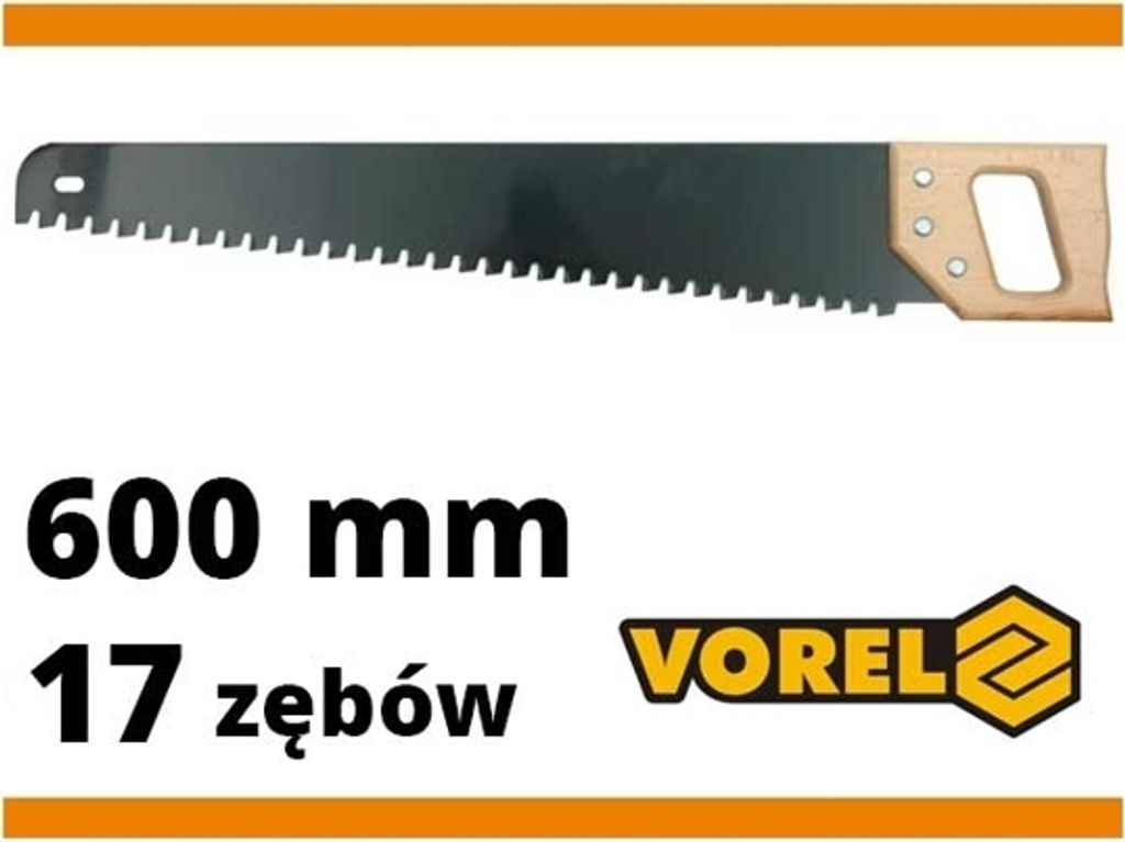 Glob piła do gazobetonu 600mm / 17 zębów widiowych, rączka drewniana 28010