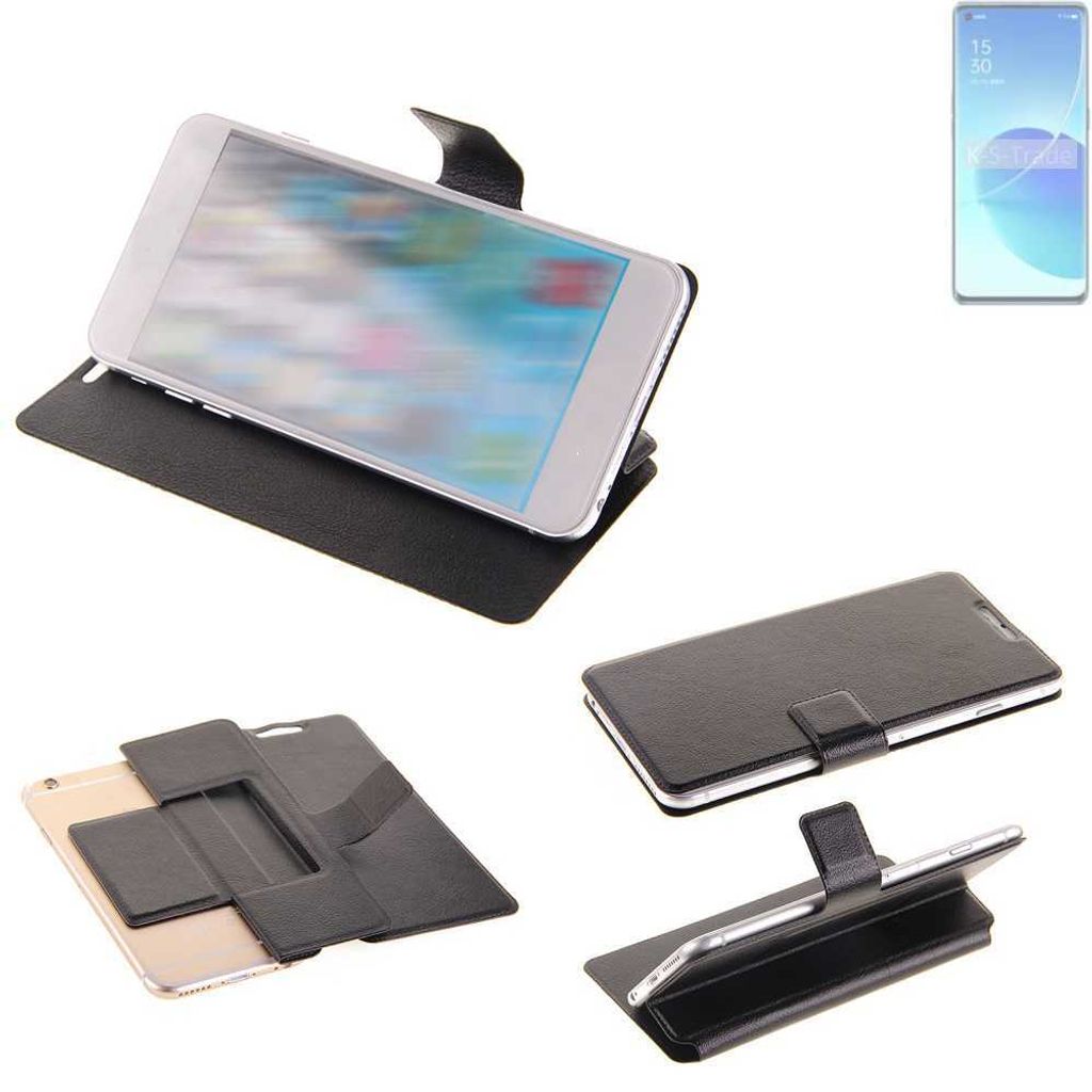 K-S-Trade Schutzhülle kompatibel mit Sharp Aquos R8s Schutzhülle Flip Cover Klapphülle Wallet Case Slim Handyhülle bookstyle schwarz