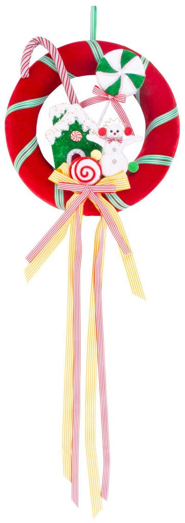 Dekoration MagicHome Weihnachten, Candy Line Kranz, 40x95 Produktbild 