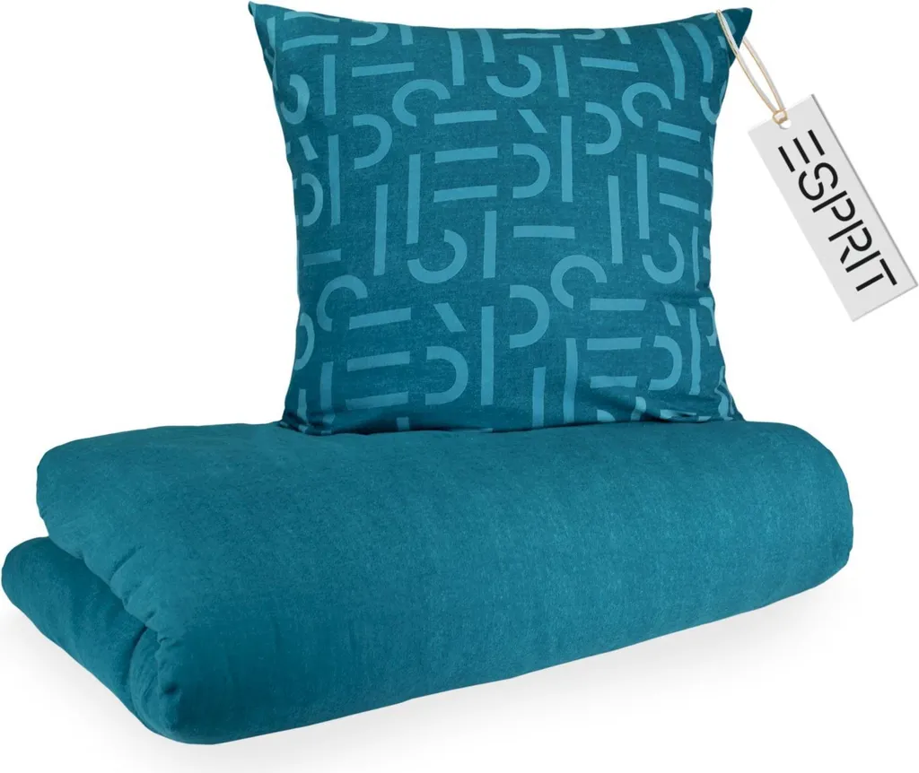 Set Letto Invernale ESPRIT Flanella Petrolio 135x200 cm Soft Touch