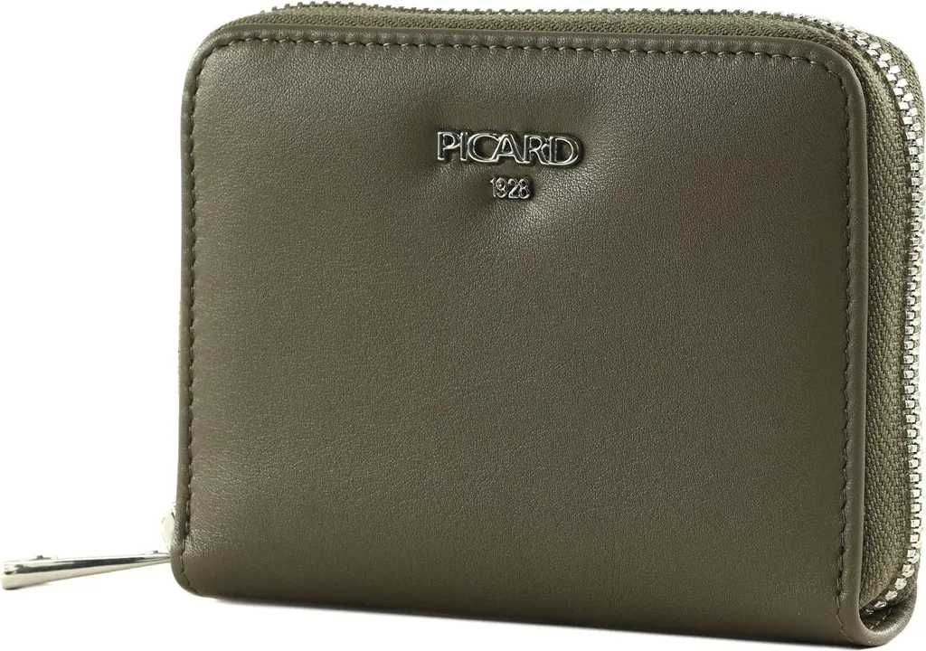 PICARD Portafoglio Bingo Zip Around Gravel Grigio Talpa | Vera Pelle