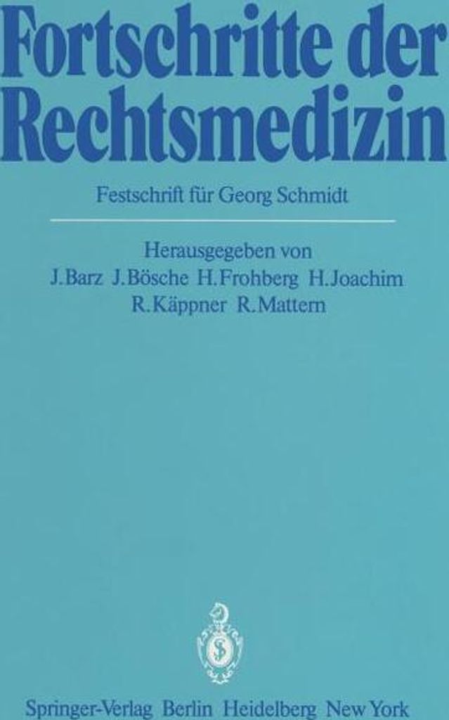 Fortschritte der Rechtsmedizin