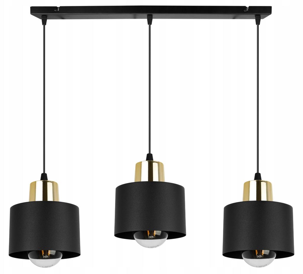 Moderne LED Pendelleuchte Schwarz mit Lampenschirm – Hängelampe / Deckenleuchte für Wohnzimmer, Esszimmer und Küche