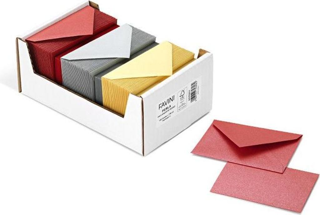 Favini A57X211 Briefumschlag Gold, Rot, Silber 150 Stück(e)