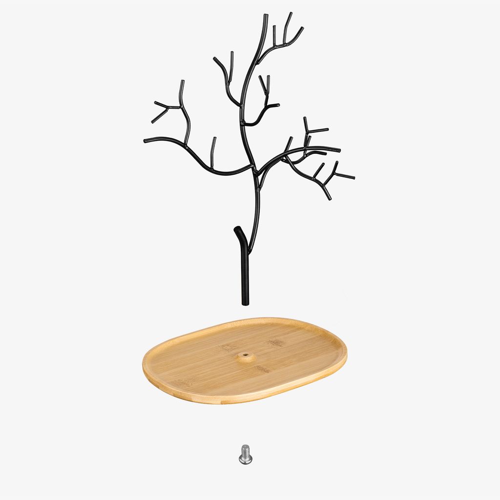 Navaris Schmuckbaum aus Holz und Metall - Schmuckständer Produktbild 6