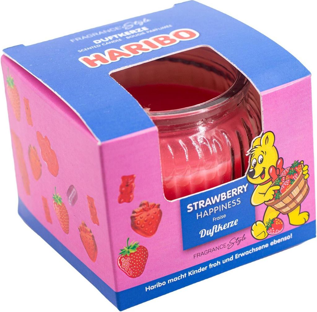 Haribo Bougie Parfumée Strawberry Happiness 85g Image du produit 
