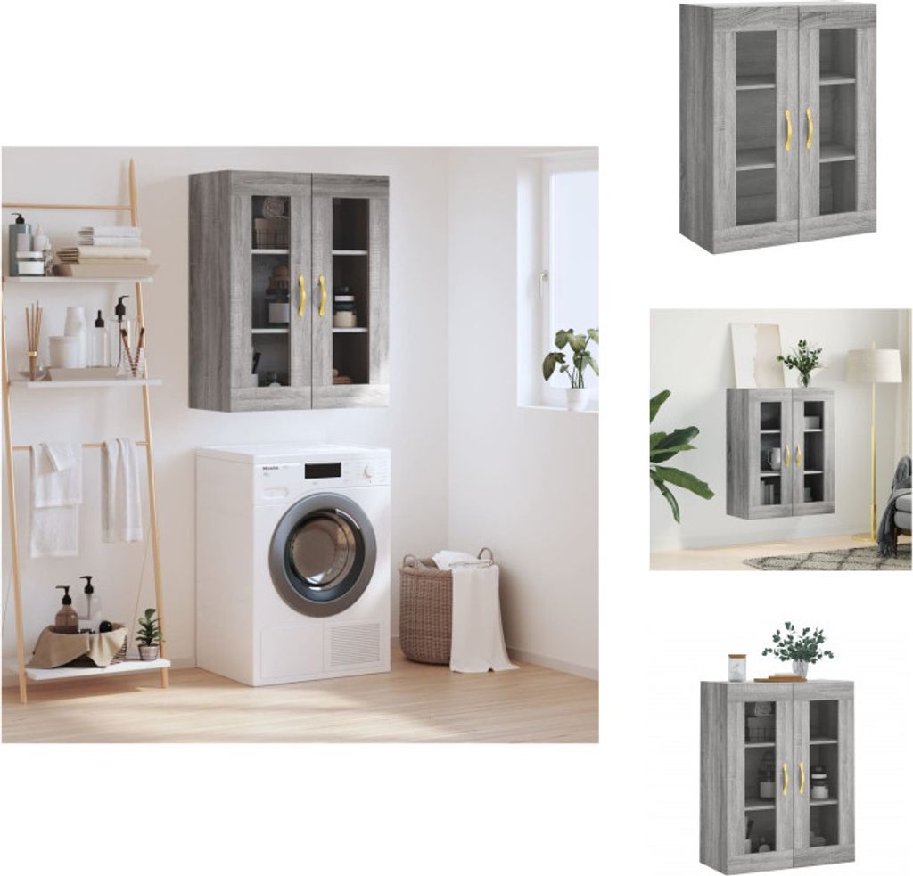 vidaXL Wandschrank Grau Sonoma 69,5x34x90 cm - Sideboards