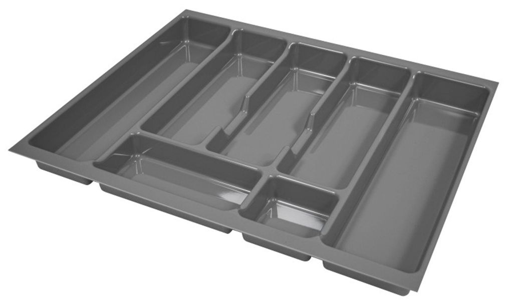 Besteckeinsatz Besteckkasten 60 cm Schubkasten grau Produktbild 
