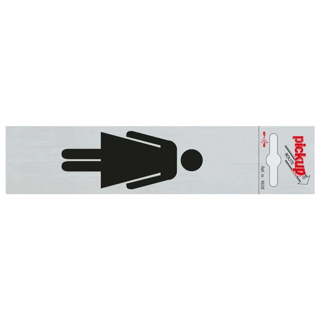 Indication Sanitaires Femmes Plaque 165x44 mm Aluminium Pickup Route Or