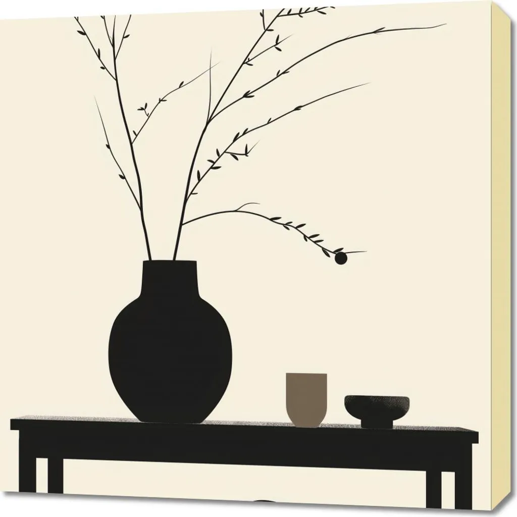Image 70 x 70 cm Détente chien - Tableau carré décoration murale zen
