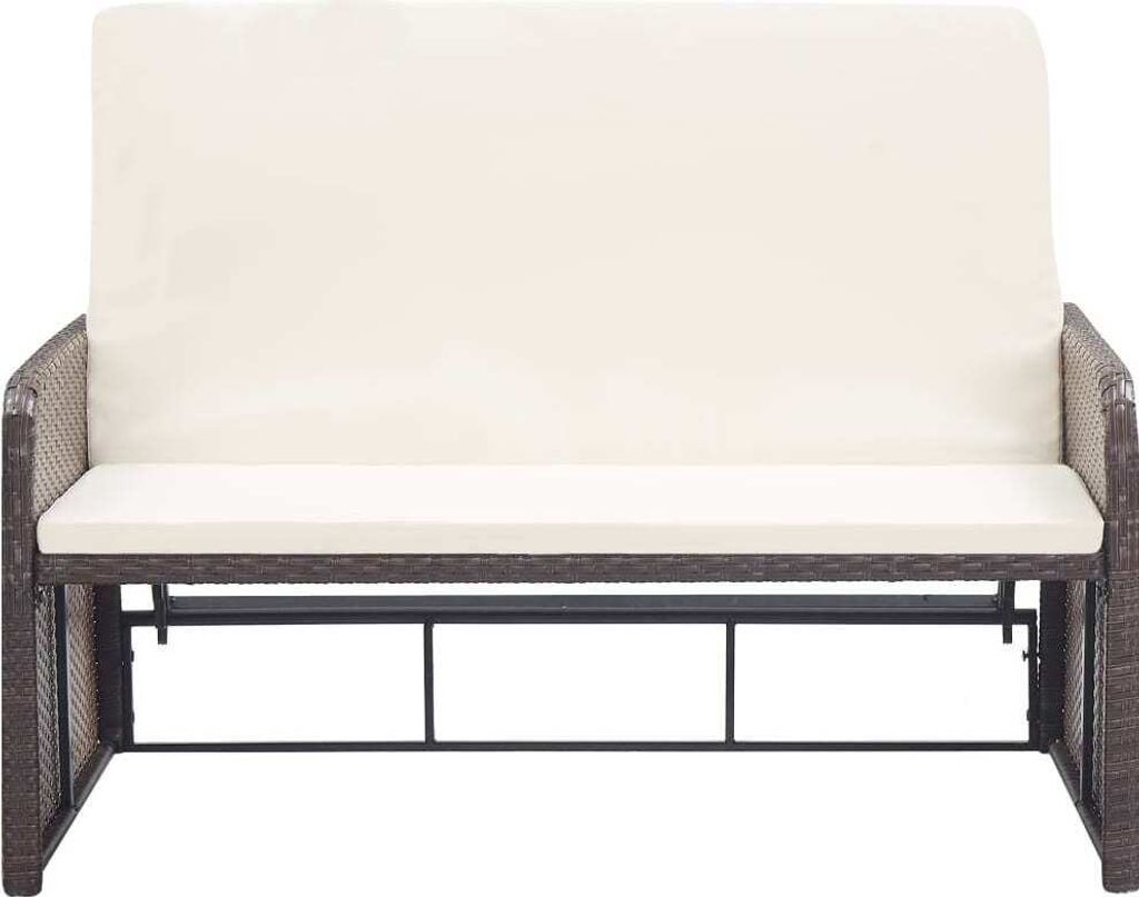 vidaXL 2-tlg. Garten-Lounge-Set mit Auflagen Poly Rattan Produktbild 3