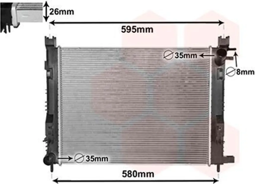 Évitez la surchauffe : Radiateur VAN WEZEL pour DACIA Duster et Captur I