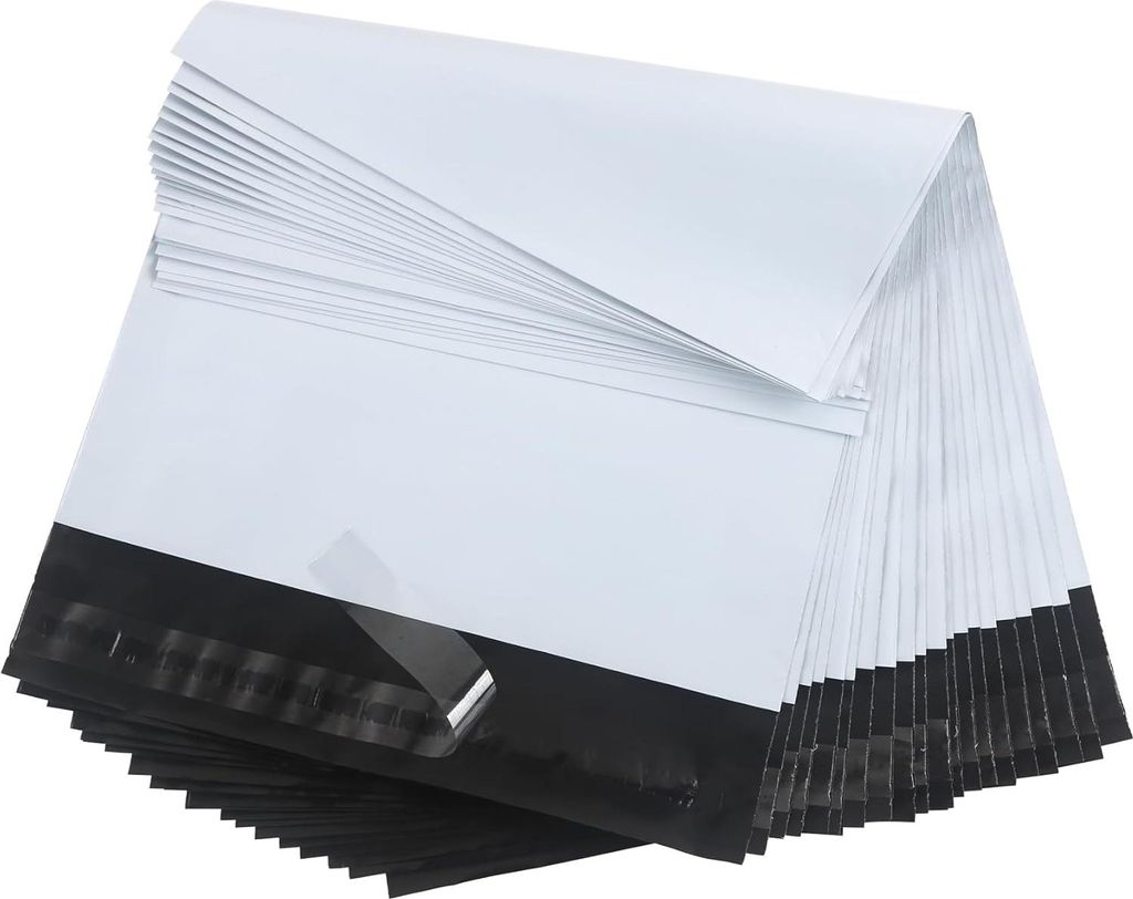 Versandtaschen 35 cm x 50 cm - Verpackungsmaterial für Schuhkartons und Jacken - 20 Stück in Weiß - Geeignet für kleine und große Artikel
