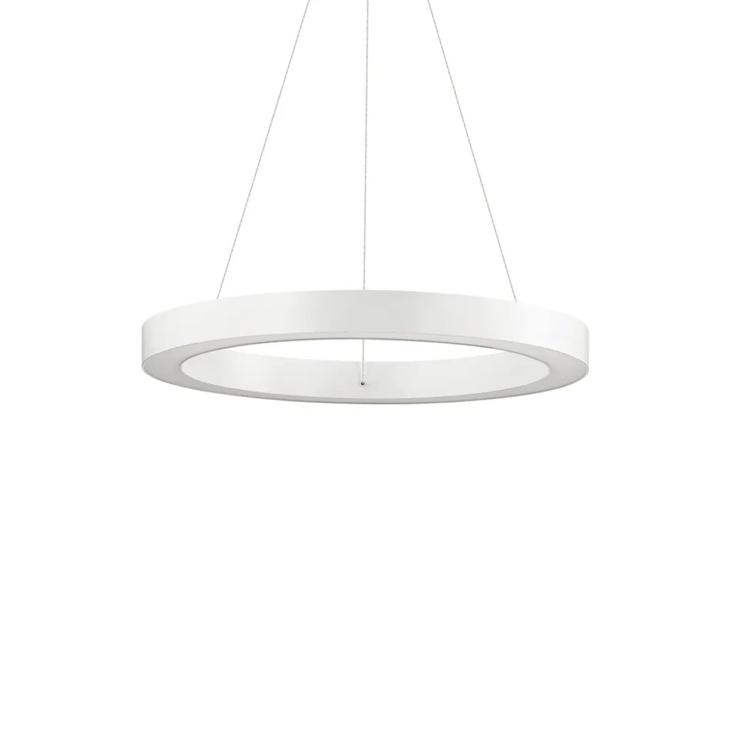 Lustre Suspension LED Circulaire 50cm Oracle Ideal Lux Blanc 211404