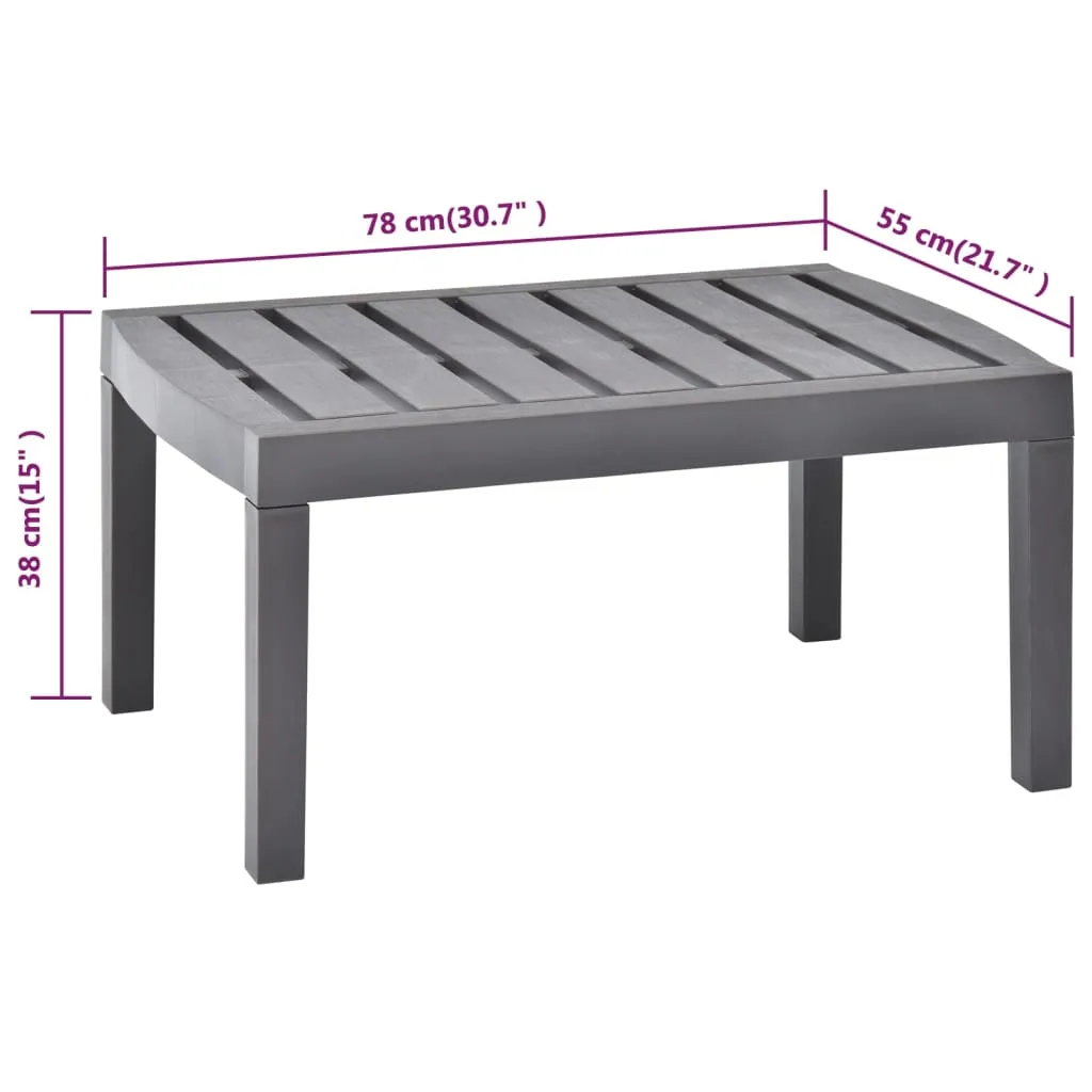 Table de Jardin Rectangulaire Moka Résistante aux UV et Intempéries