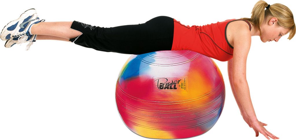 TOGU Gymnastikball Powerball ABS marble Sitzball Büroball Fitnessball 65 cm BUNT