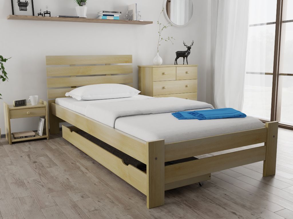 Postel PARIS zvýšená 90 x 200 cm, borovice Rošt: S Obrázek produktu 