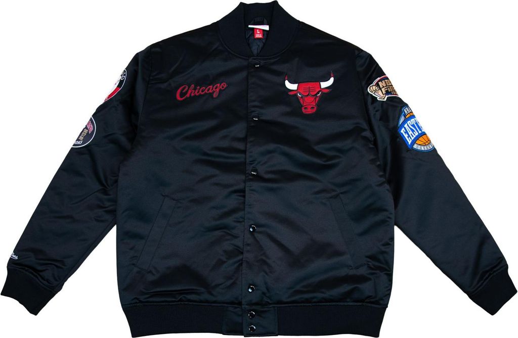 M&N Heavyweight Satin Jacke NBA Chicago Bulls - S