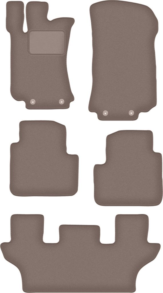 Velours-Autoteppiche für: Mercedes R251 / V251 7 Personen (2005-2013) Beige