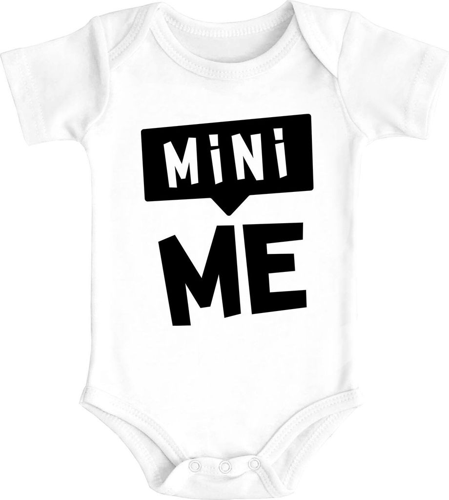 Baby Body Mini-Me Aufdruck Baumwolle Jungen & Mädchen MoonWorks weiß 3-6 Monate