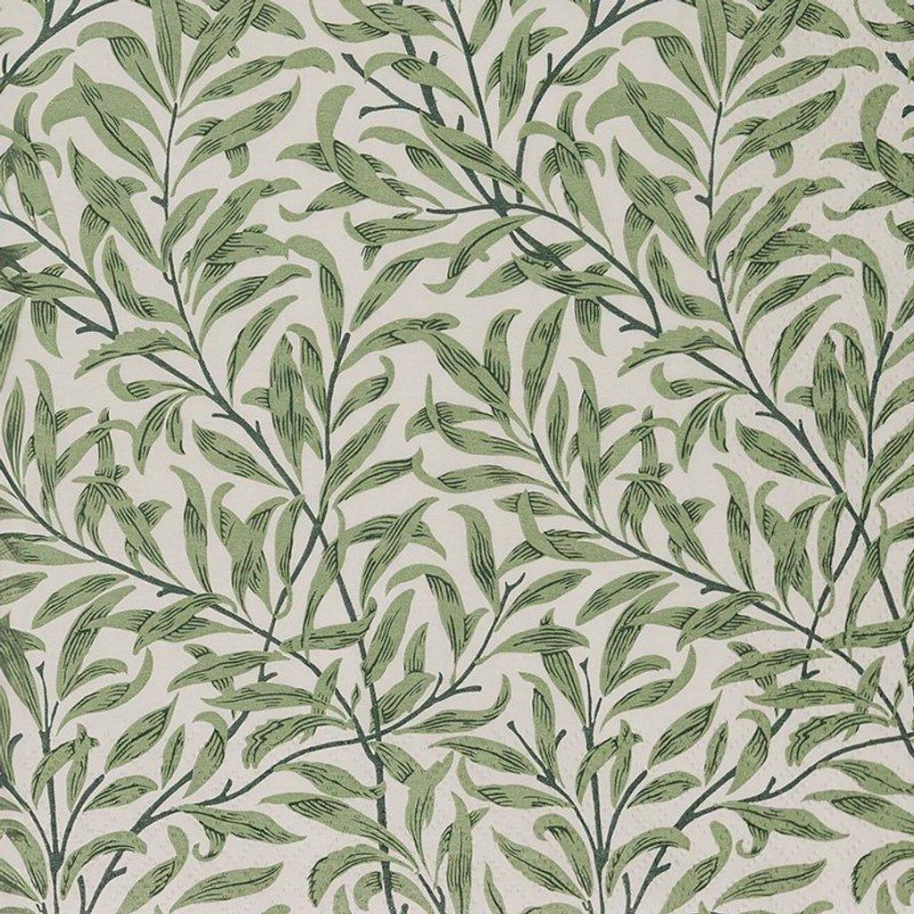 20 Servietten Willow - Grüne Blumenranken 33x33cm