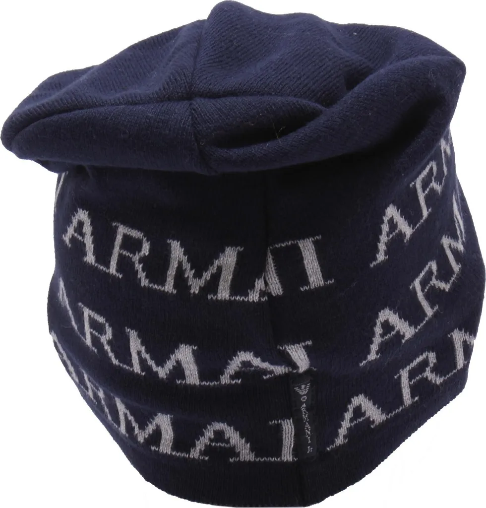 9638X cuffia BOY bimbo ARMANI JUNIOR blue/grey Cotone beanie hat - 2