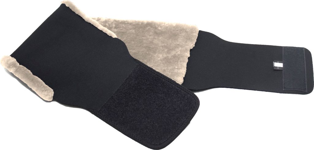 Neopren Lammfell Nierengurt Nierenwärmer für Motorrad Vespa und Moped Damen und Herren XL Schwarz/Medizinisch