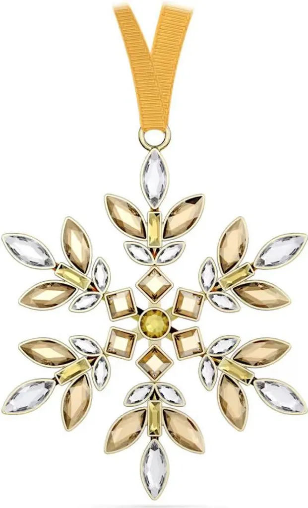 Swarovski Gema Ornement de Fête Jaune 5691043 - Nouveauté 2024 Cristal