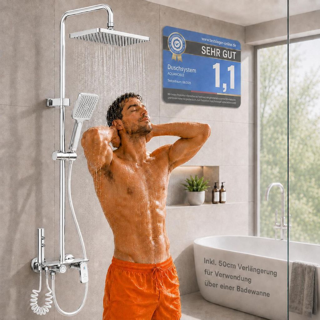 AQUANOBLE Duschsystem aus Messing mit Thermostat, 4 Produktbild 
