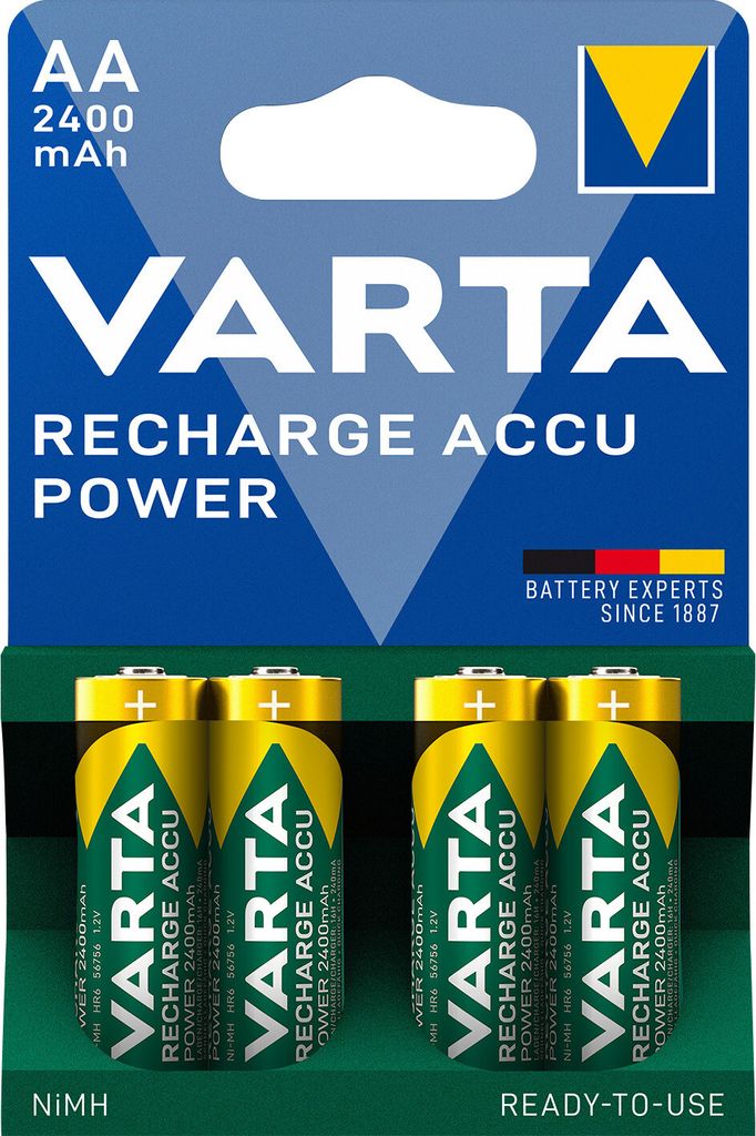 VARTA RECHARGE ACCU Power AA 2400mAh Blister 4 Produktbild 