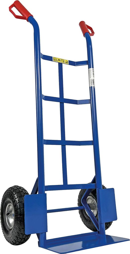 HBH Profi Sackkarre Schwerlast Sackkarren 320kg Luftreifen TK320LU Transportkarre | blau | hochwertige Räder | robuster Stahlrohrrahmen | Sicherhe...