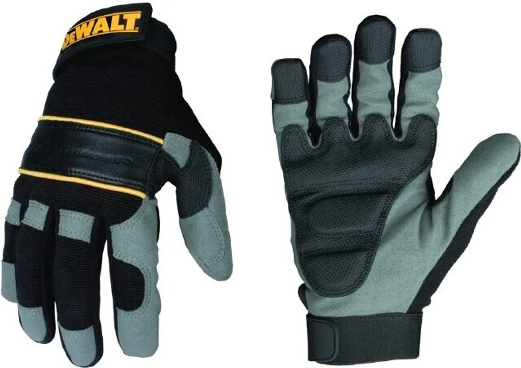 Gants de travail paume gel DeWALT DPG33LEU taille L anti-vibrations noir
