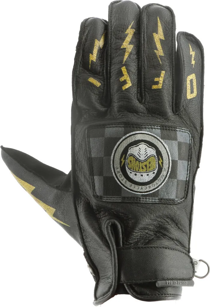 Gants de Route Helstons Logo Noir Taille 11 - Confort et Sécurité Urbaine