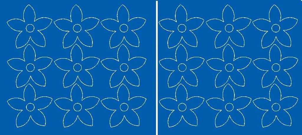 Decorazioni Floreali per Vetri Blu Opaco | Set 18 Stickers Murali