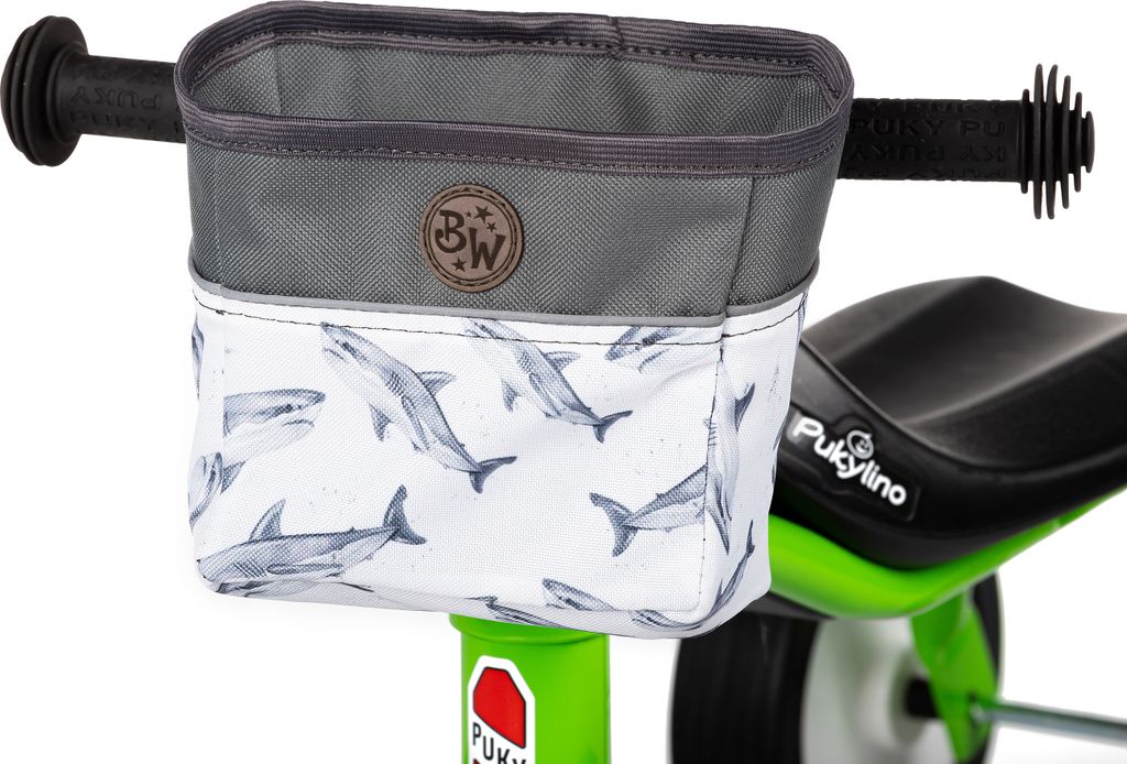 BAMBINIWELT Lenkerkorb für Kinder Lenkertasche kompatibel mit Pukylino Wutsch Fitsch Puky OFFEN für Dreirad Laufrad Rutschfahrzeuge (Modell 17)